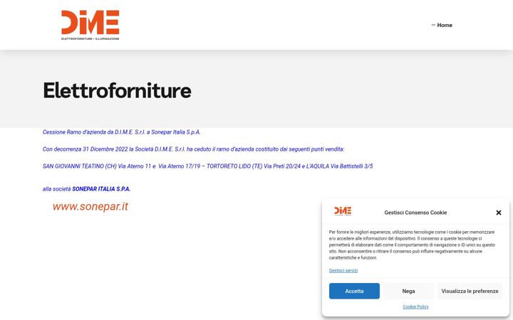 Screenshot von dimesrl.it