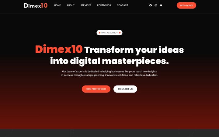 Screenshot of dimex10.com