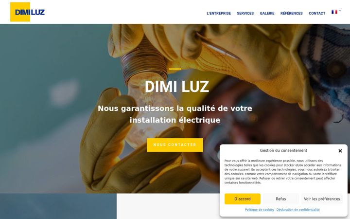 Screenshot of dimiluz.com