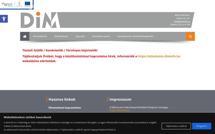 Screenshot of diminfo.hu
