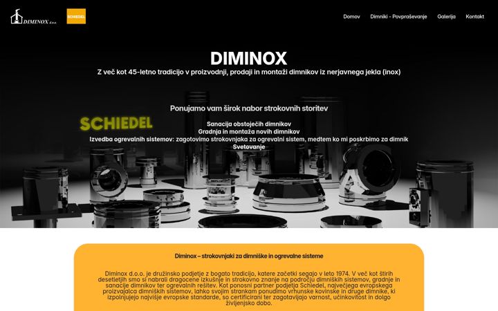 Screenshot ta' diminox.si