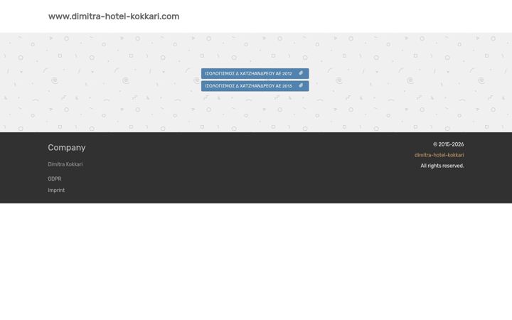 Screenshot of dimitra-hotel-kokkari.com