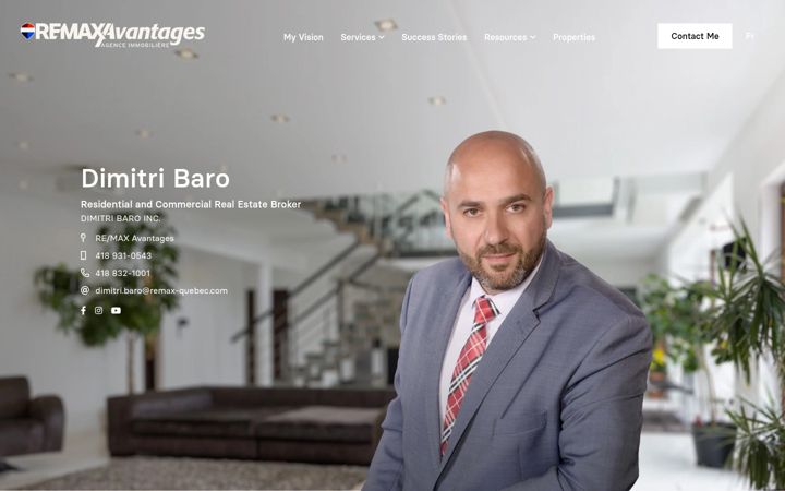 Screenshot of dimitribaro.com