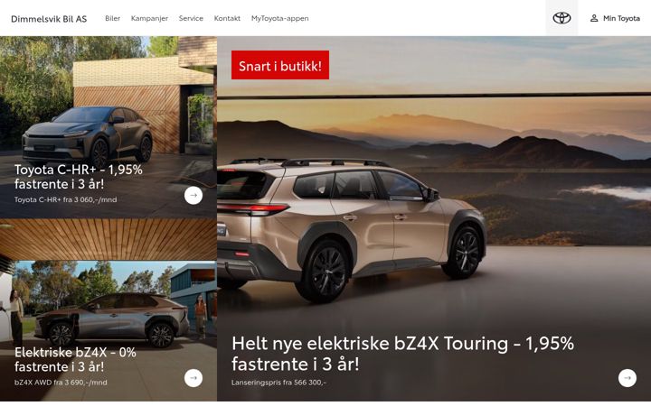 Snímek obrazovky dimmelsvikbil.no