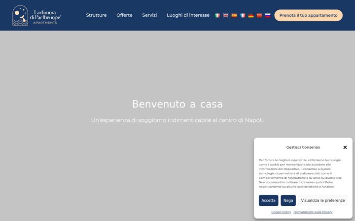 Screenshot ta' dimoradiparthenope.it