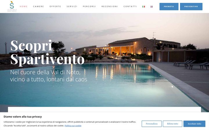 Screenshot ta' dimoradispartivento.it
