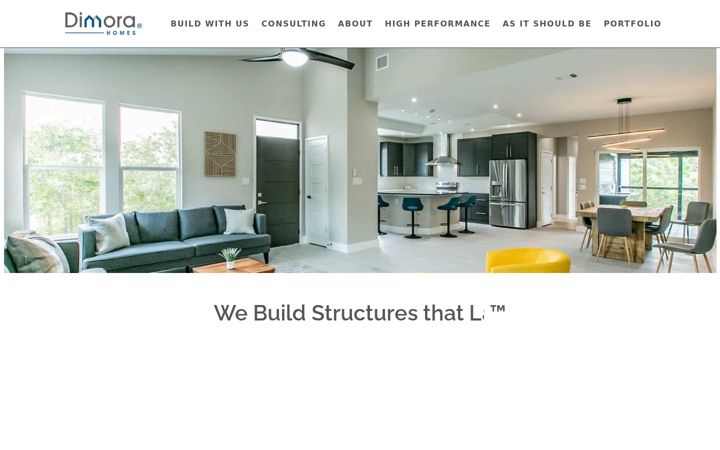 Screenshot of dimorahomes.com