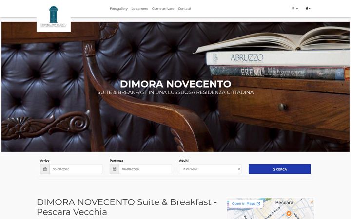 Skærmbillede af dimoranovecento.it