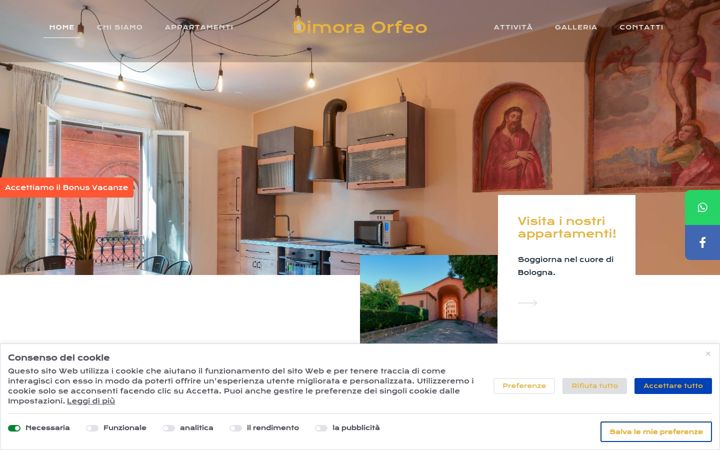 Screenshot of dimoraorfeo.com