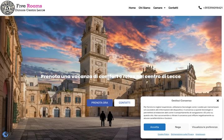 Screenshot von dimorecentrolecce.it