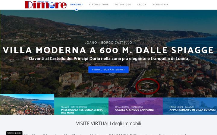 Screenshot von dimorediliguria.it