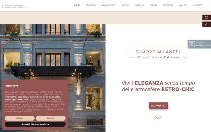 Screenshot of dimoremilanesi.it