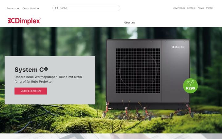 Képernyőkép: dimplex.de