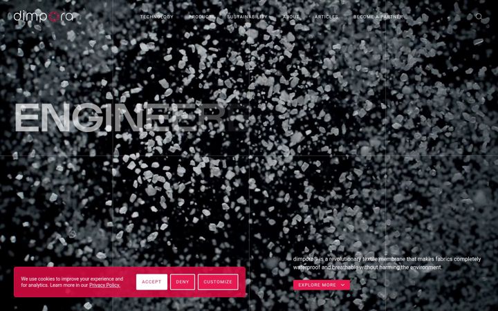 Screenshot of dimpora.com