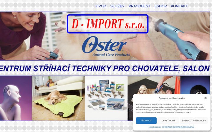 Screenshot ta' dimport.cz