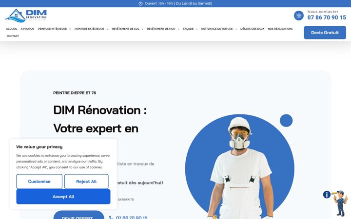 Ekrānuzņēmums no dimrenovation.fr