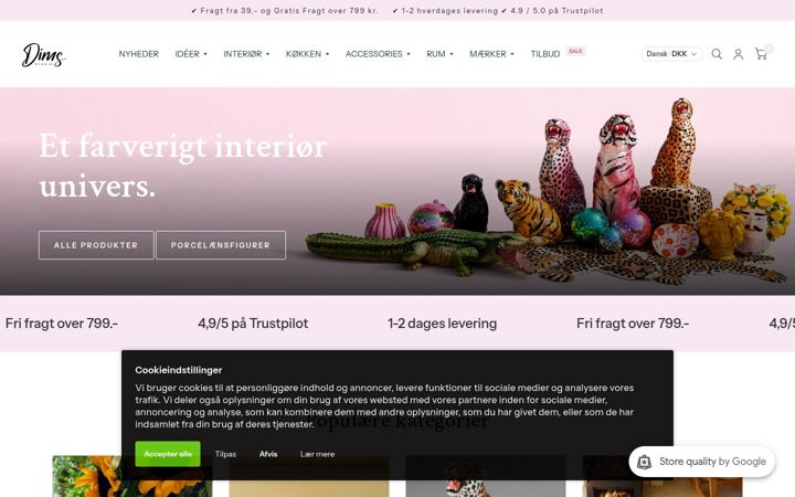 Screenshot stránky dimsstudio.dk