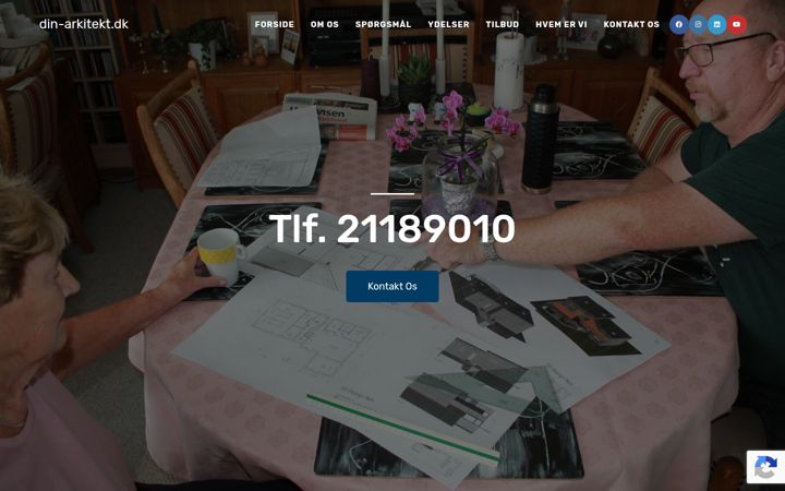 Screenshot stránky din-arkitekt.dk