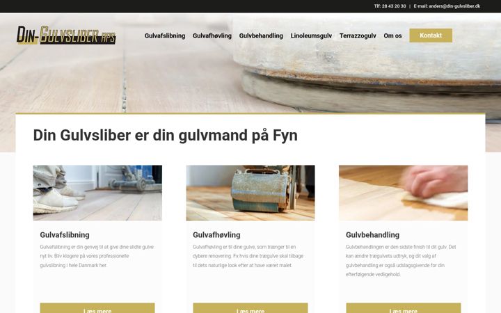 Capture d'écran de din-gulvsliber.dk