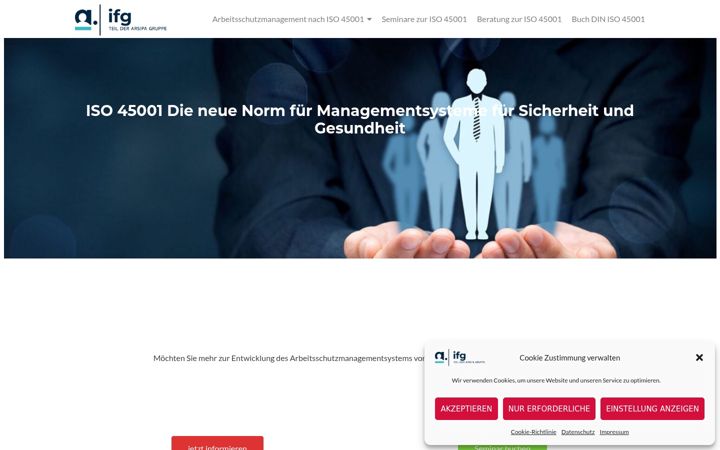 Ekrano kopija din-iso45001.org