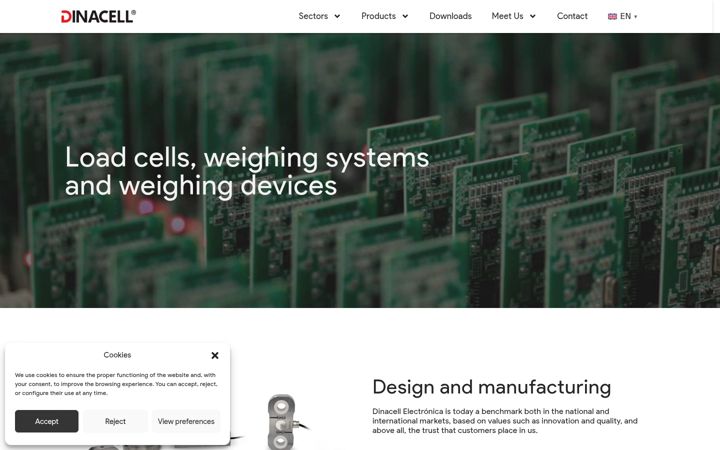 Screenshot of dinacell.com