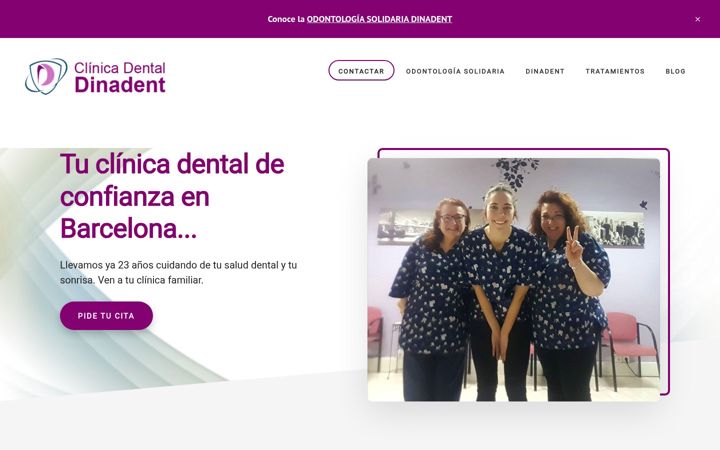 Ekraanipilt saidist dinadent.es
