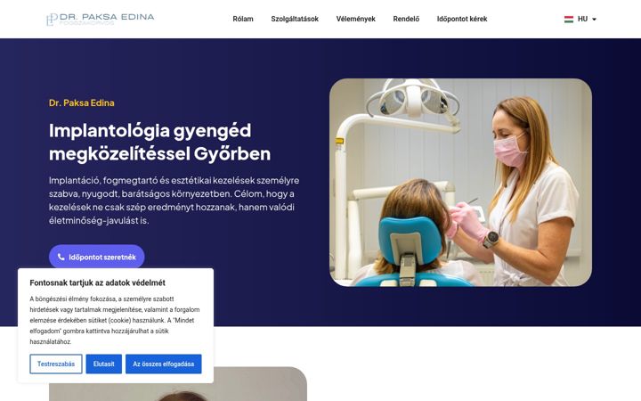 Screenshot of dinadent.hu