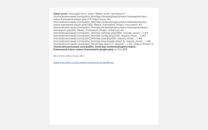 Screenshot of dinamicaead.com