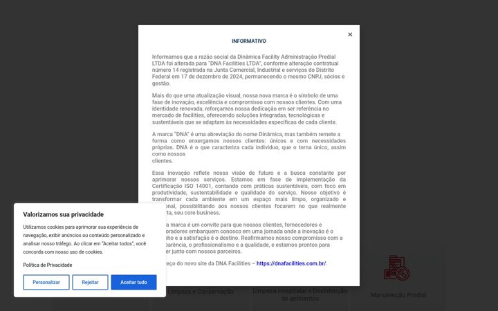 Screenshot van dinamicafacility.com.br