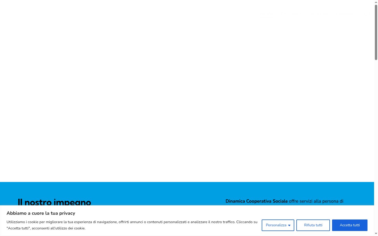 Captura de ecrã do banner de consentimento apresentado antes de qualquer interação