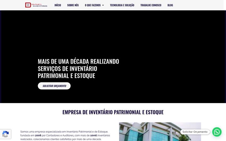 Captură de ecran a dinamicainventarios.com.br