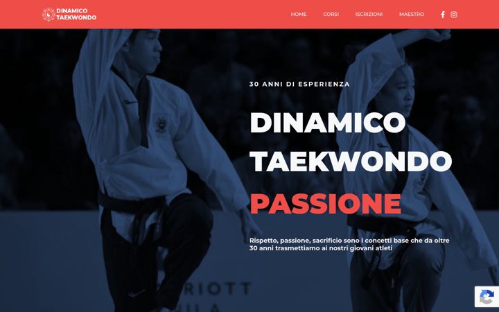 Screenshot of dinamicotaekwondo.it