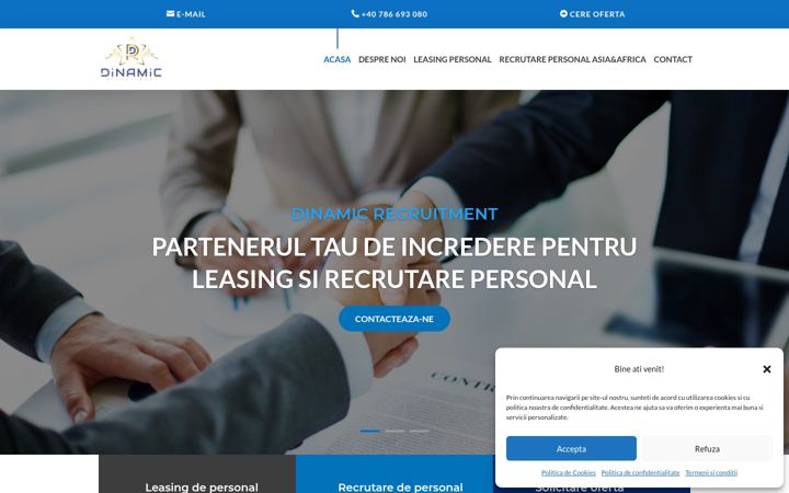 Skärmbild av dinamicrecruitment.ro
