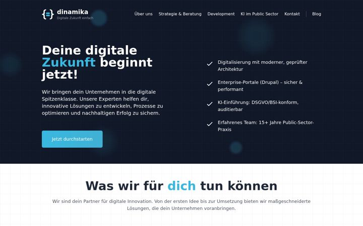 Screenshot of dinamika.digital
