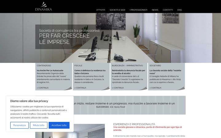 Screenshot of dinamikastp.it