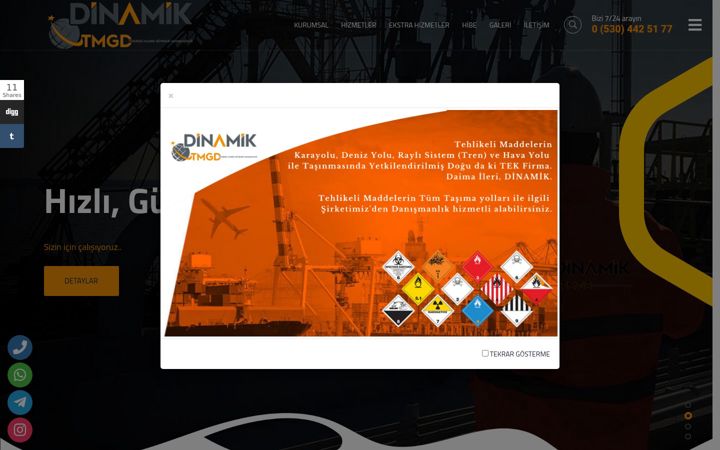 Screenshot of dinamiktmgd.com