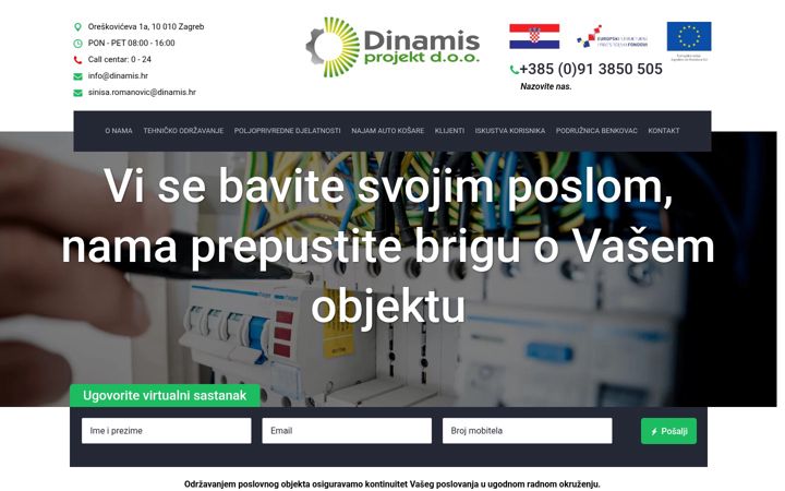 Screenshot of dinamis.hr