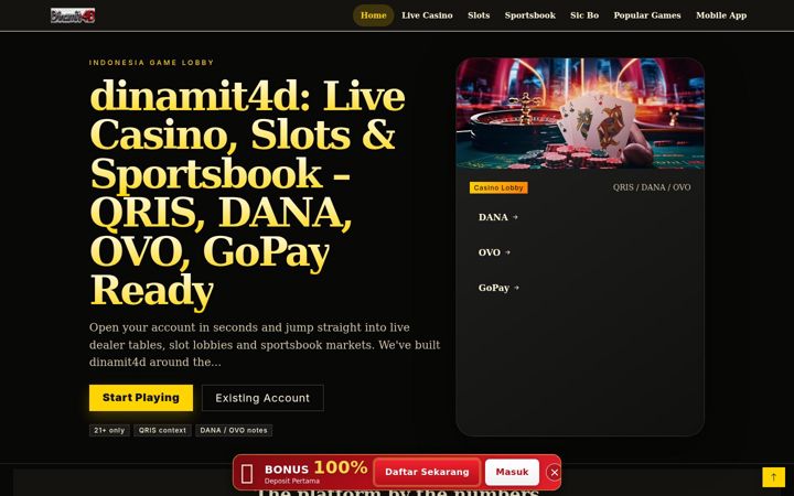 Screenshot of dinamit4d.com