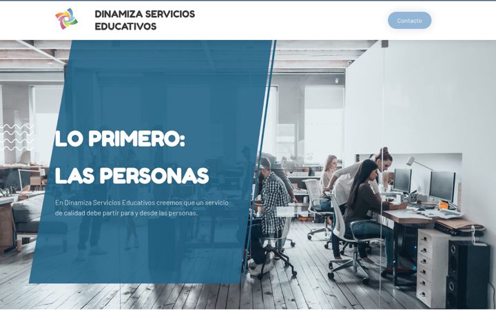 Screenshot of dinamizaservicioseducativos.com