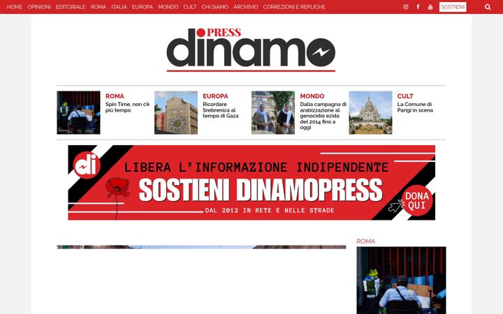 Screenshot of dinamopress.it