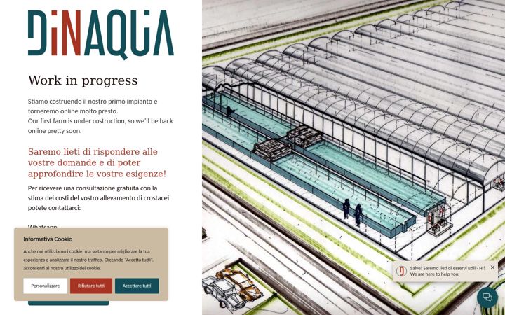 Screenshot of dinaqua.eu