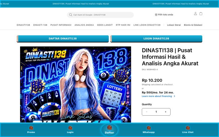 Screenshot of dinasti138ez.com
