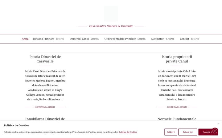 Skärmbild av dinastiacaravasile.ro