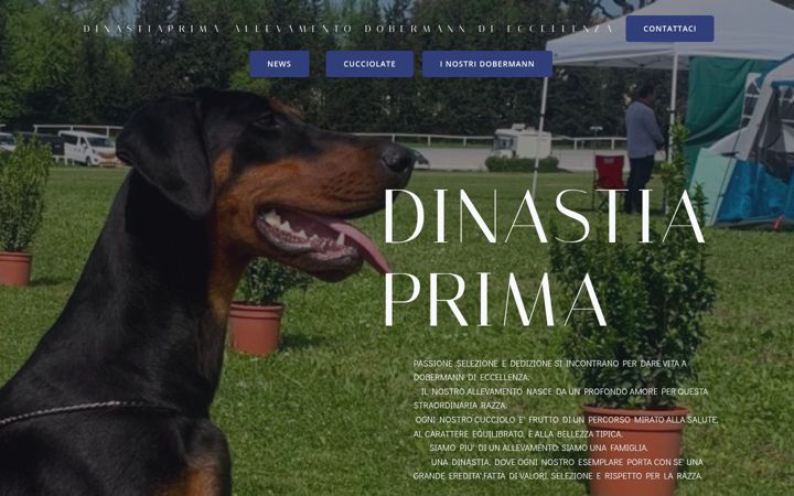 Screenshot of dinastiaprimadobermann.it