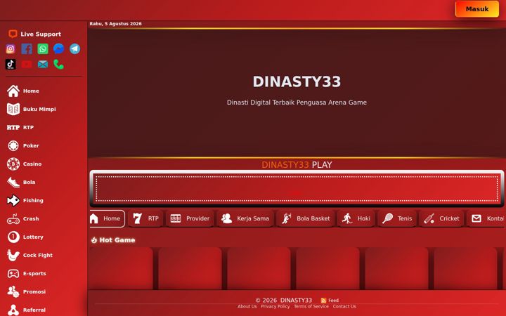 Screenshot of dinasty33.com