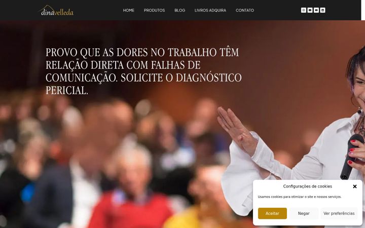 Ekraanipilt saidist dinavelleda.com.br