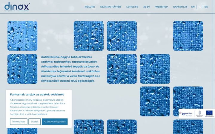 Screenshot of dinax.hu