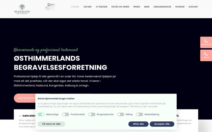 Screenshot stránky dinbedemand.dk