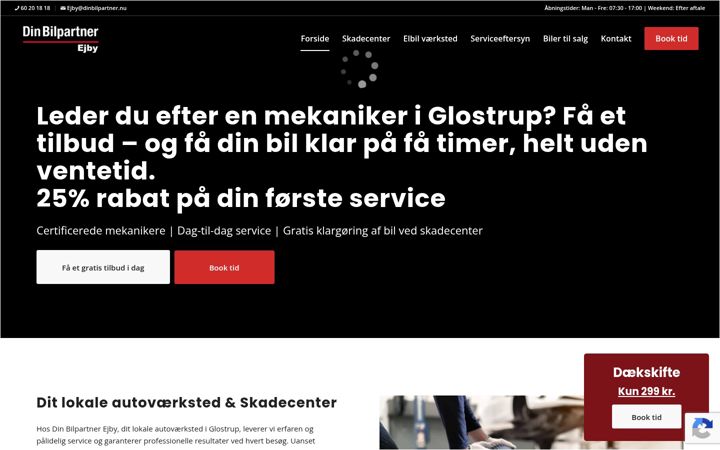 Screenshot stránky dinbilpartnerejby.dk
