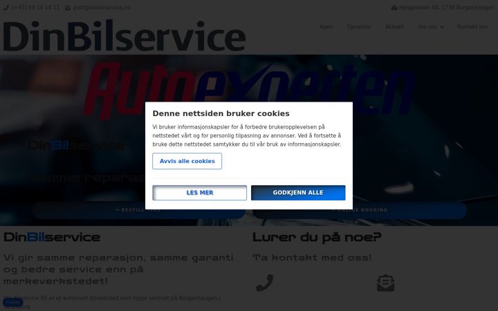 Screenshot ta' dinbilservice.no